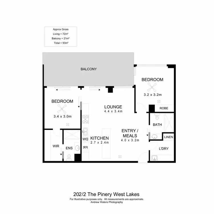 Floorplan of Homely apartment listing, 202/2 The Pinery, West Lakes SA 5021