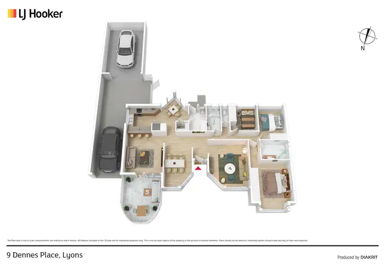 Floorplan of Homely house listing, 9 Dennes Place, Lyons ACT 2606