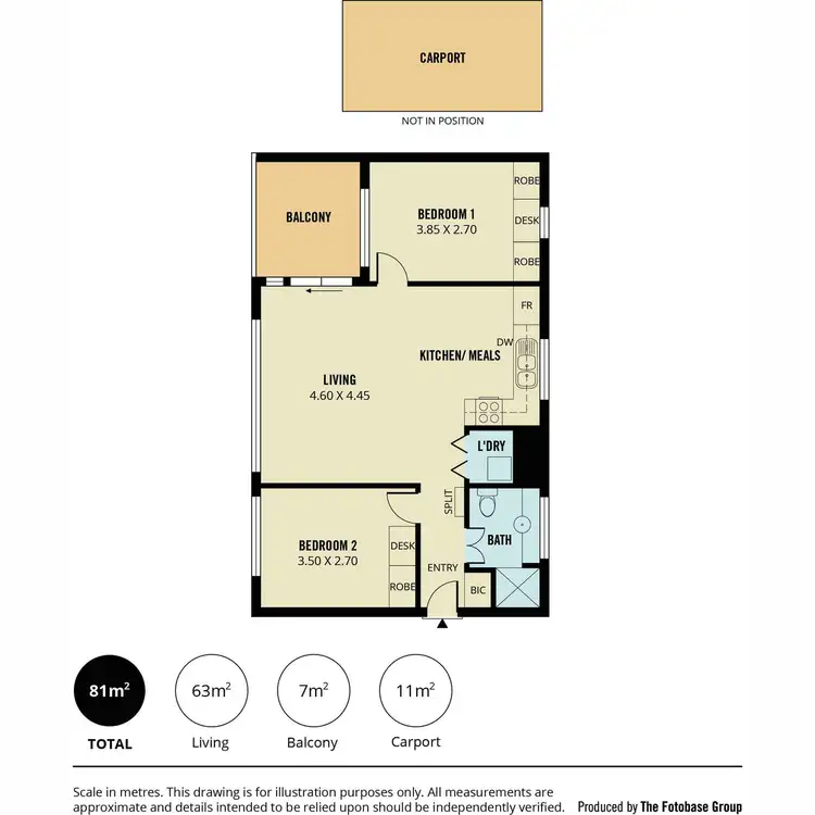 Floorplan of Homely unit listing, 11E/18-28 Main Street, Mawson Lakes SA 5095