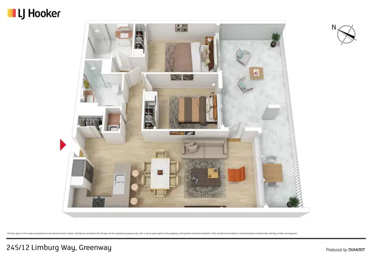 Floorplan of Homely apartment listing, 245/12 Limburg Way, Greenway ACT 2900