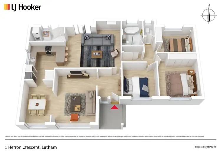 Floorplan of Homely house listing, 1 Herron Crescent, Latham ACT 2615