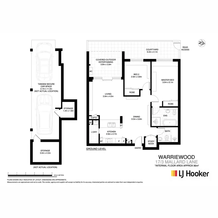 Floorplan of Homely apartment listing, 17/3 Mallard Lane, Warriewood NSW 2102