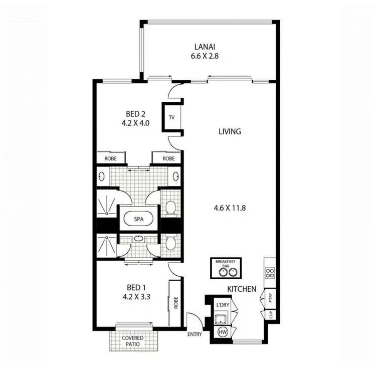 Floorplan of Homely apartment listing, 305/5 Triton Street, Palm Cove QLD 4879