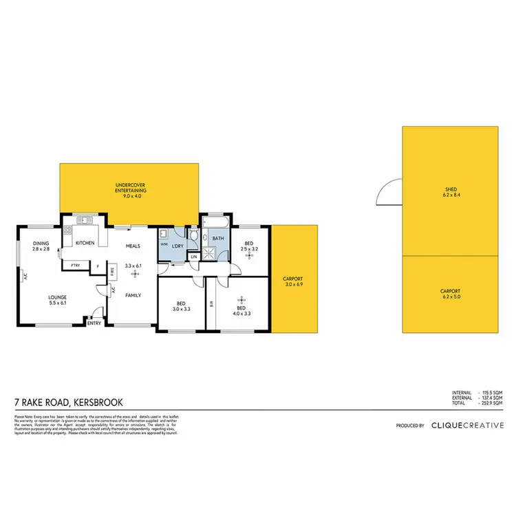 Floorplan of Homely house listing, 7 Rake Road, Kersbrook SA 5231