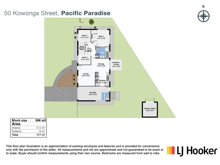 Floorplan of Homely house listing, 50 Kowonga Street, Pacific Paradise QLD 4564
