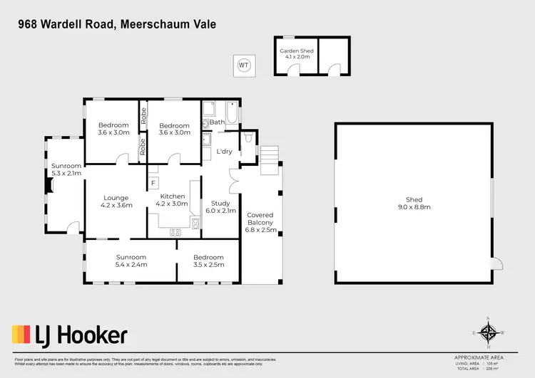 Floorplan of Homely rural property listing, 968 Wardell Road, Meerschaum Vale NSW 2477