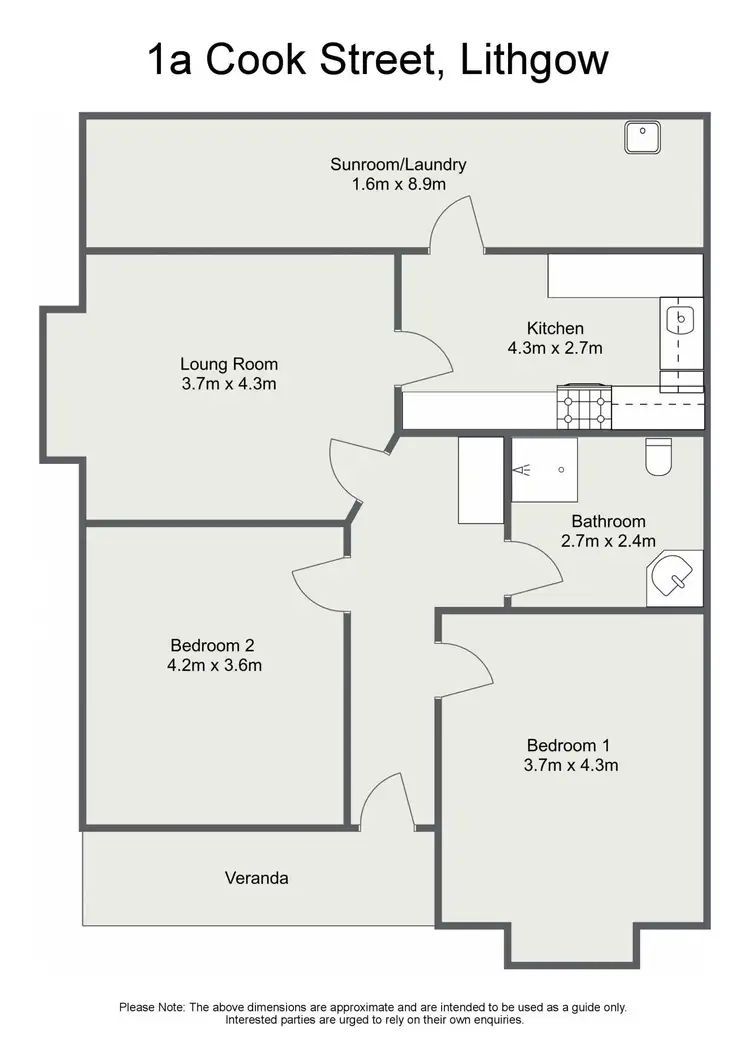 Floorplan of Homely house listing, 1a Cook Street, Lithgow NSW 2790