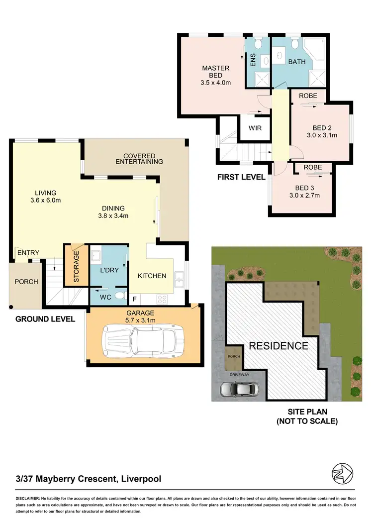 Floorplan of Homely townhouse listing, 3/37 Mayberry Cr, Liverpool NSW 2170