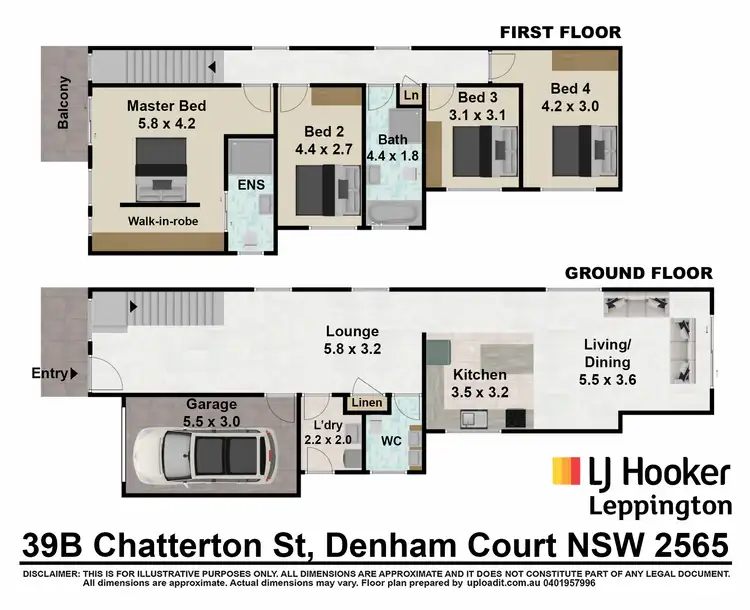 Floorplan of Homely house listing, 39B Chatterton Street, Denham Court NSW 2565