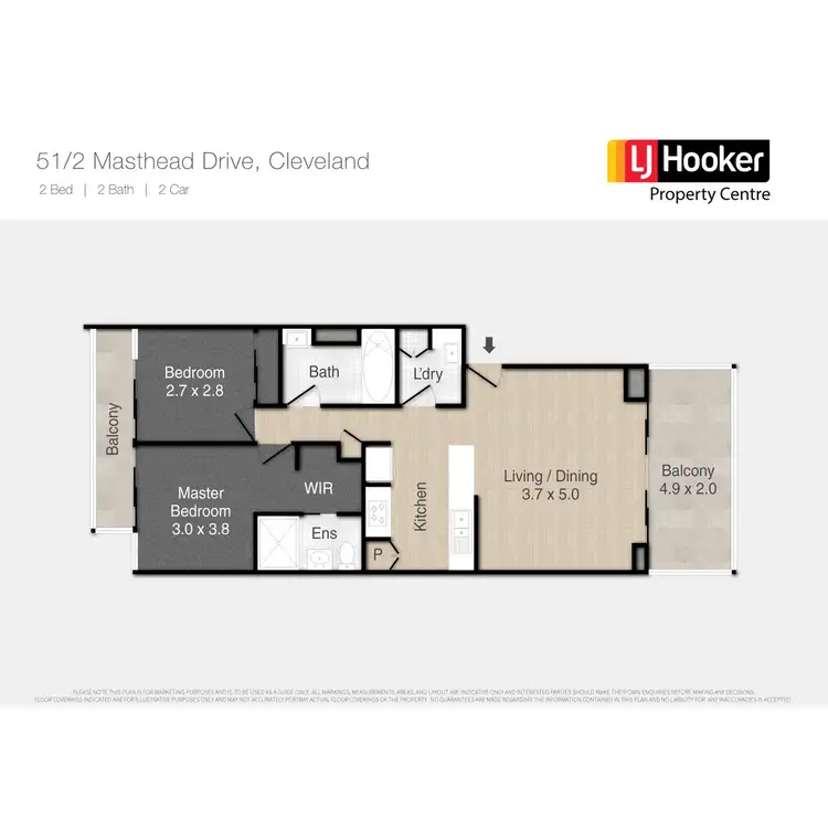 Floorplan of Homely unit listing, 51/2 Masthead Drive, Raby Bay QLD 4163