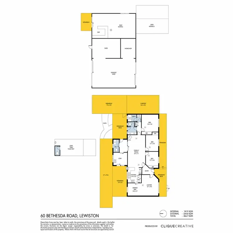 Floorplan of Homely house listing, 60 Bethesda Road, Lewiston SA 5501