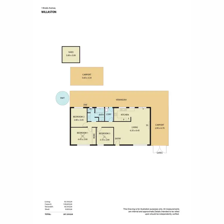 Floorplan of Homely house listing, 1 Brooks Avenue, Willaston SA 5118