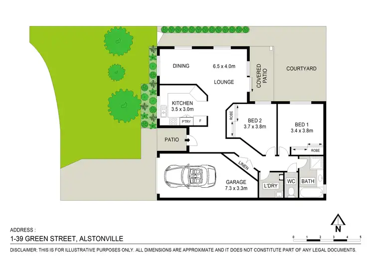 Floorplan of Homely unit listing, 1/39-45 Green Street, Alstonville NSW 2477