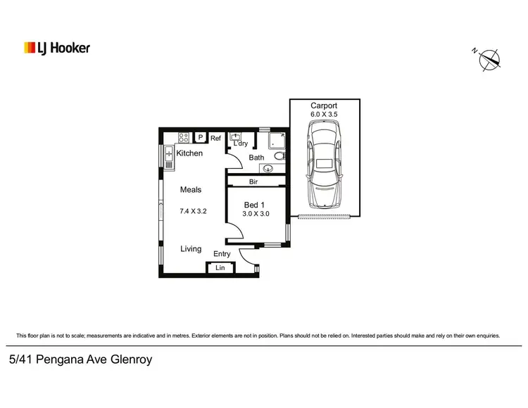 Floorplan of Homely unit listing, 5/41 Pengana Avenue, Glenroy VIC 3046