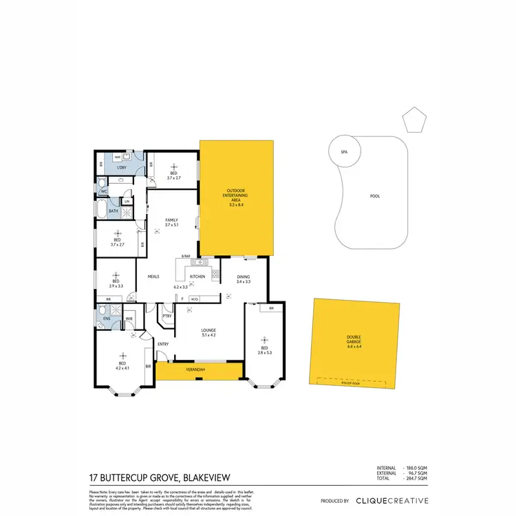 Floorplan of Homely house listing, 17 Buttercup Grove, Blakeview SA 5114