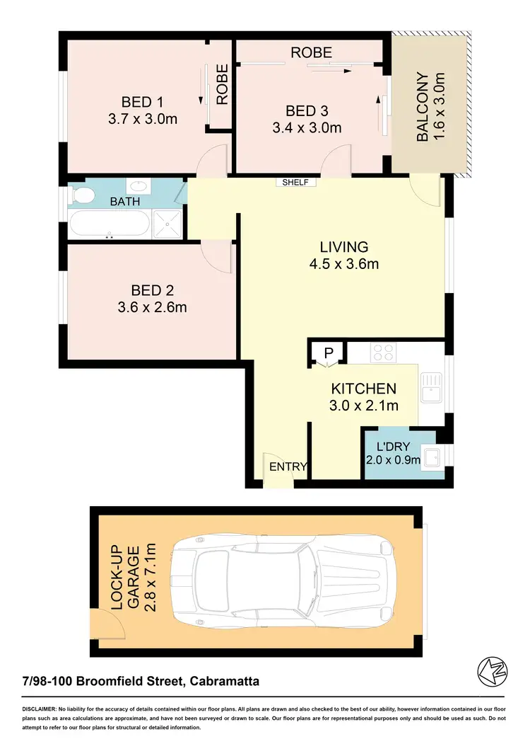 Floorplan of Homely unit listing, 7/100 Broomfield St, Cabramatta NSW 2166