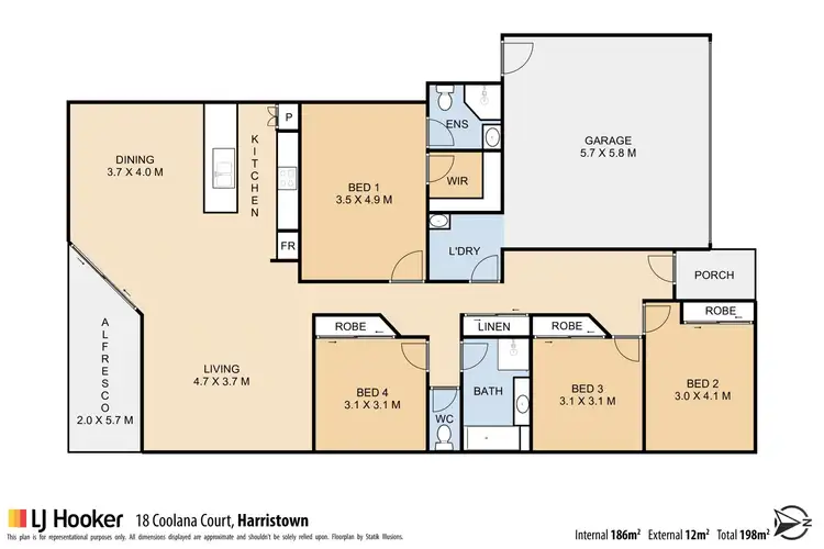 Floorplan of Homely house listing, 18 Coolana Court, Harristown QLD 4350
