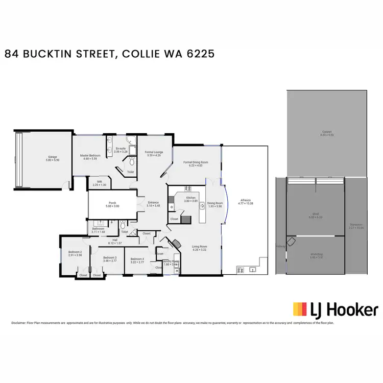 Floorplan of Homely house listing, 84 Bucktin Street, Collie WA 6225