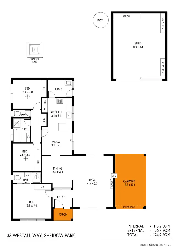 Floorplan of Homely house listing, 33 Westall Way, Sheidow Park SA 5158