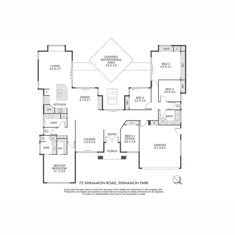 Floorplan of Homely house listing, 72 Sinnamon Road, Sinnamon Park QLD 4073