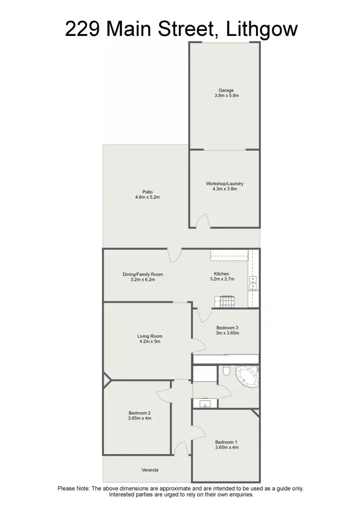 Floorplan of Homely house listing, 229 Main Street, Lithgow NSW 2790