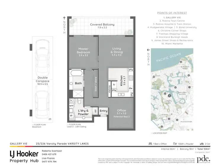 Floorplan of Homely unit listing, 23/226 Varsity Parade, Varsity Lakes QLD 4227