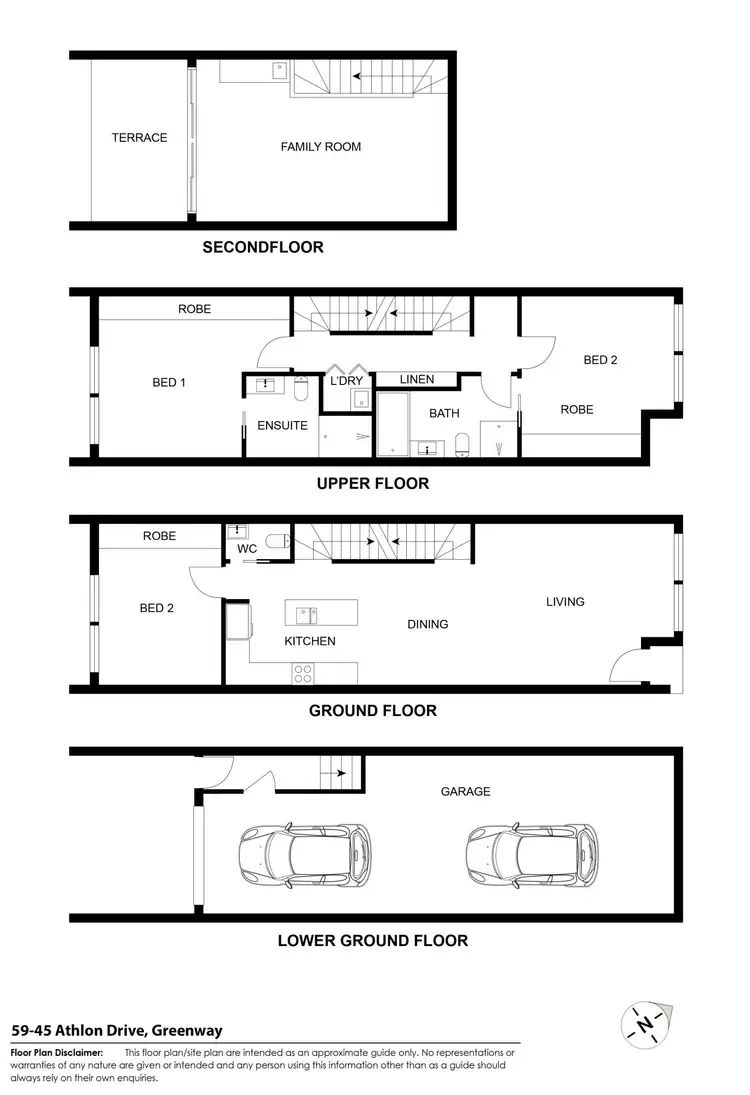 Floorplan of Homely townhouse listing, 59/45 Athllon Drive, Greenway ACT 2900