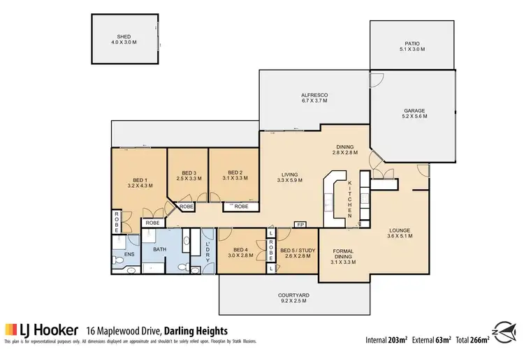 Floorplan of Homely house listing, 16 Maplewood Street, Darling Heights QLD 4350