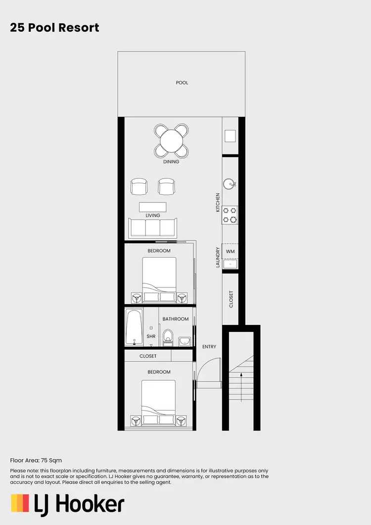Floorplan of Homely unit listing, 25 Pool/19-37 St Crispins Avenue, Port Douglas QLD 4877