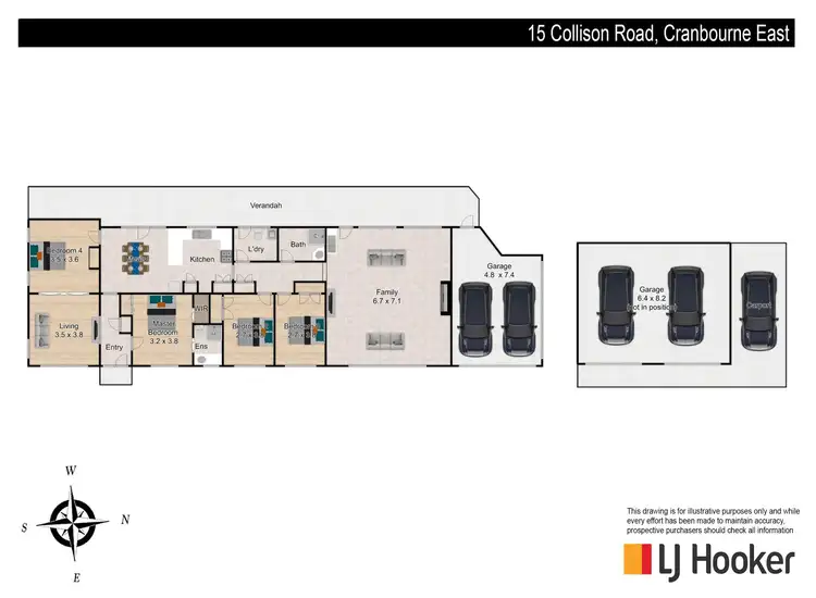 Floorplan of Homely house listing, 15 Collison Road, Cranbourne East VIC 3977