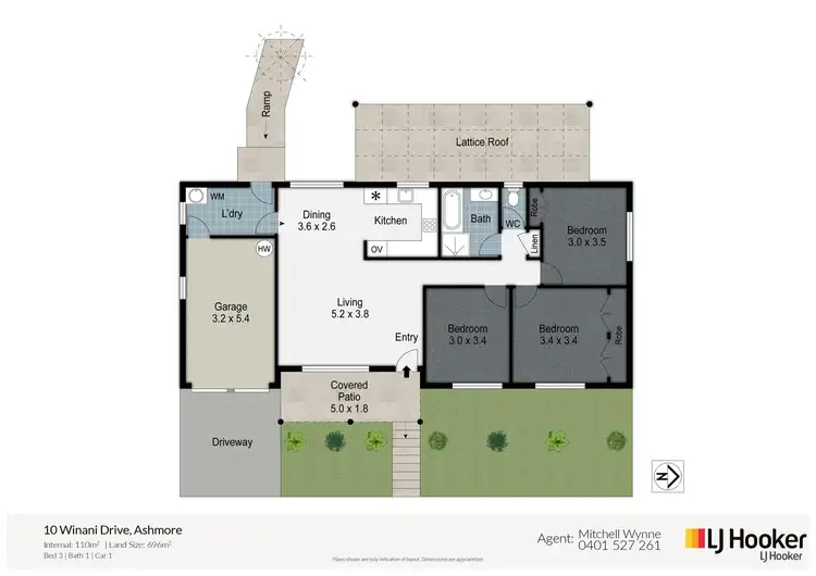 Floorplan of Homely house listing, 10 Winani Drive, Ashmore QLD 4214