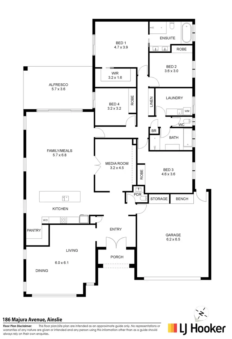 Floorplan of Homely house listing, 186 Majura Avenue, Ainslie ACT 2602