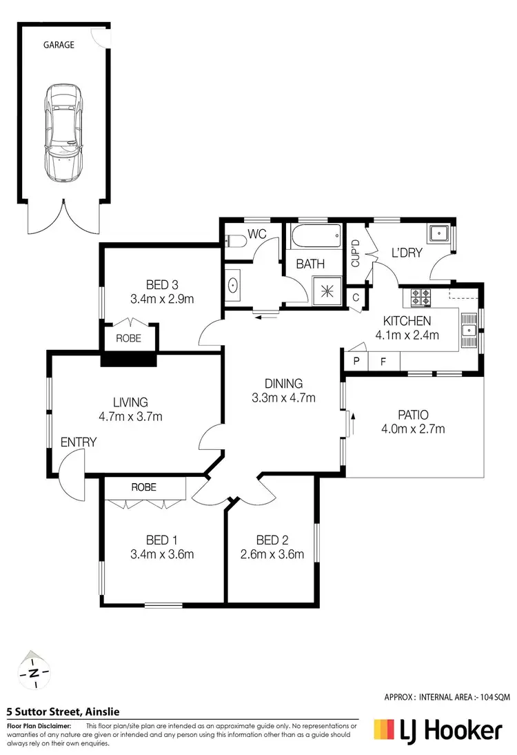 Floorplan of Homely house listing, 5 Suttor Street, Ainslie ACT 2602