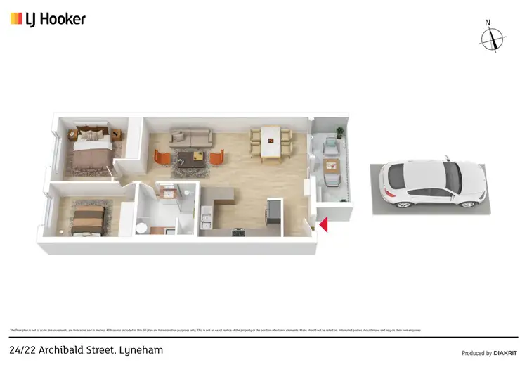 Floorplan of Homely apartment listing, 24/22 Archibald Street, Lyneham ACT 2602