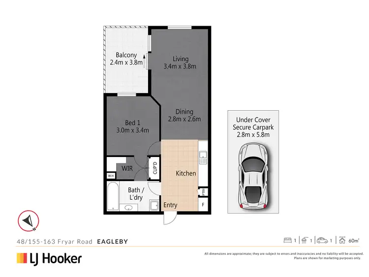 Floorplan of Homely unit listing, Unit 48/155-163 Fryar Road, Eagleby QLD 4207