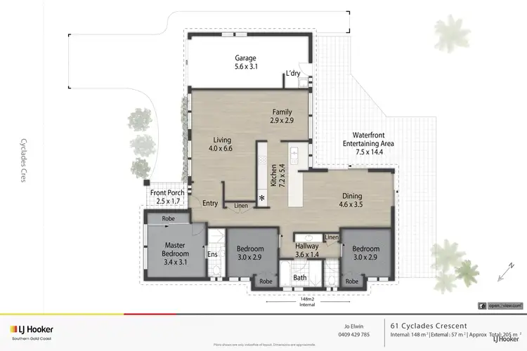 Floorplan of Homely house listing, 61 Cyclades Crescent, Currumbin Waters QLD 4223