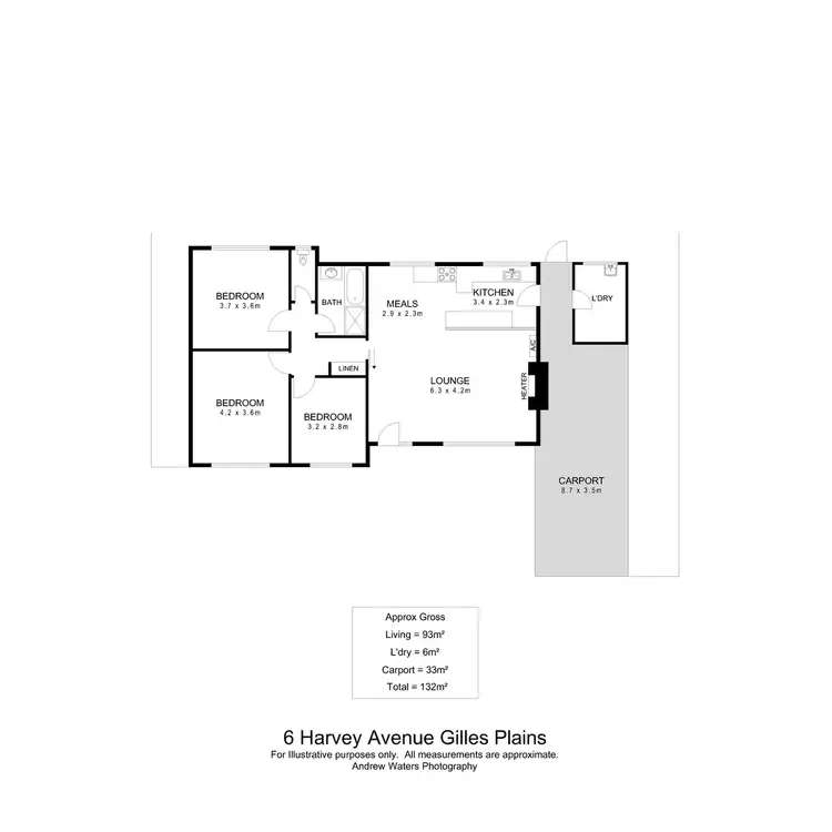 Floorplan of Homely house listing, 6 Harvey Avenue, Gilles Plains SA 5086