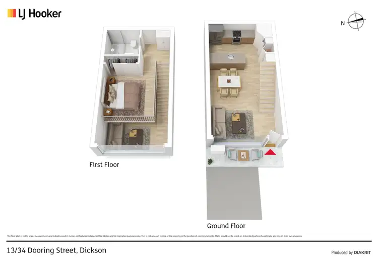 Floorplan of Homely apartment listing, 13/34 Dooring Street, Dickson ACT 2602