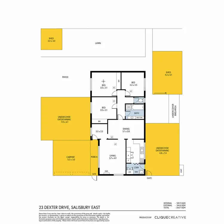 Floorplan of Homely house listing, 23 Dexter Drive, Salisbury East SA 5109
