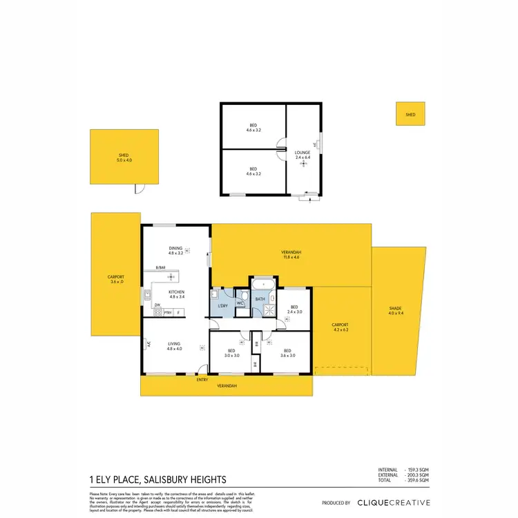 Floorplan of Homely house listing, 1 Ely Place, Salisbury Heights SA 5109