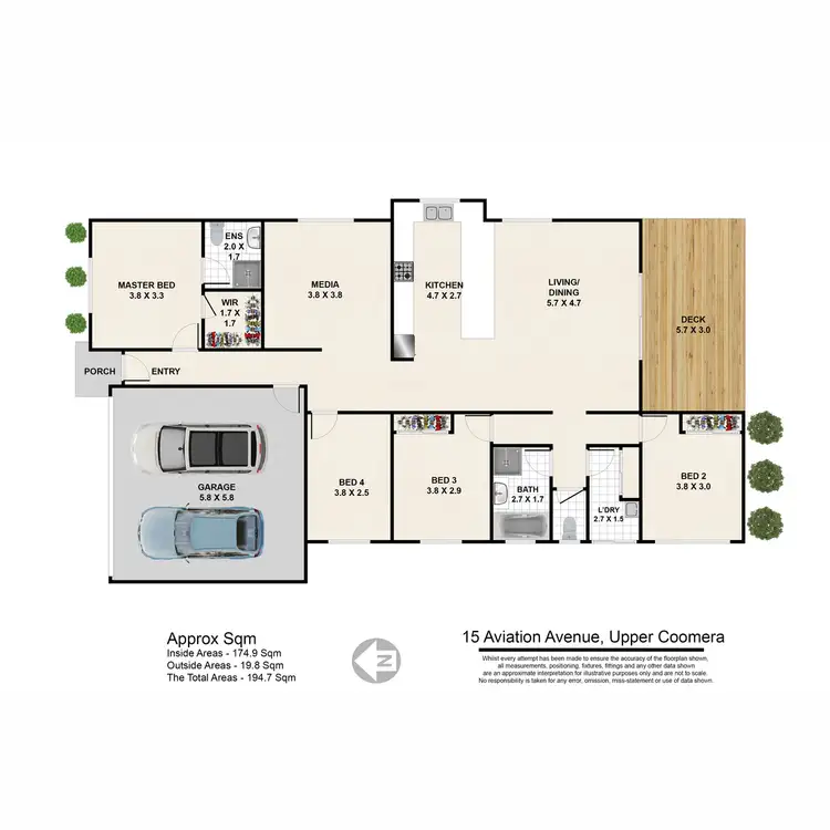Floorplan of Homely house listing, 15 Aviation Avenue, Upper Coomera QLD 4209