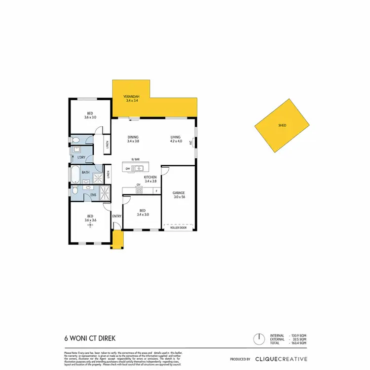 Floorplan of Homely house listing, 6 Woni Court, Direk SA 5110