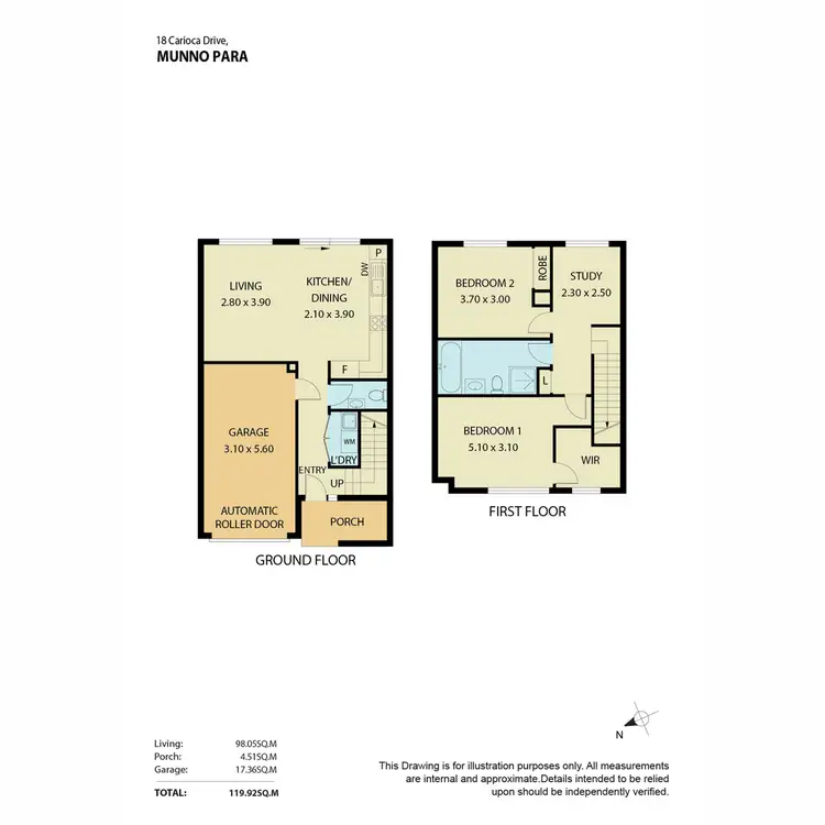 Floorplan of Homely townhouse listing, 18 Carioca Drive, Munno Para SA 5115
