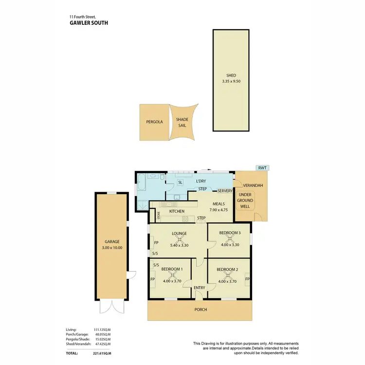 Floorplan of Homely villa listing, 11 Fourth Street, Gawler South SA 5118