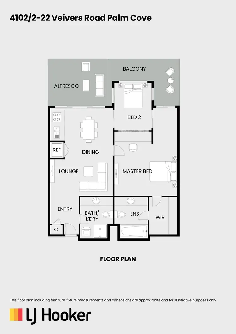 Floorplan of Homely apartment listing, 4102/2-22 Veivers Road, Palm Cove QLD 4879