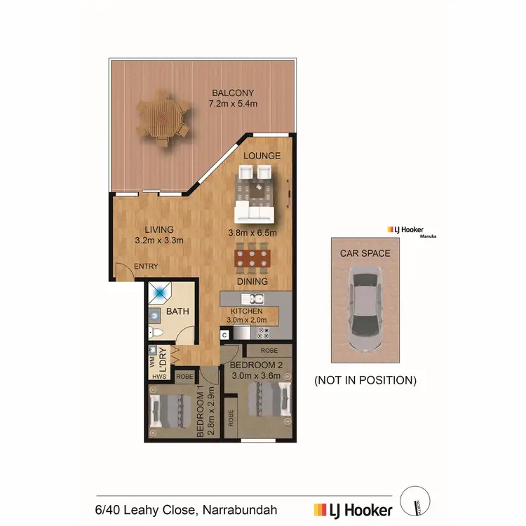 Floorplan of Homely apartment listing, 6/40 Leahy Close, Narrabundah ACT 2604