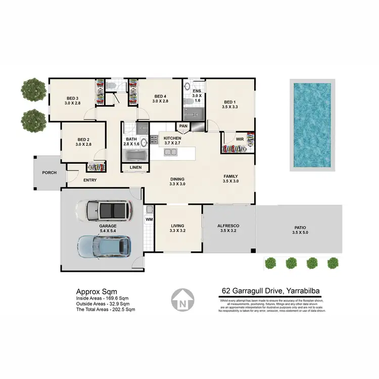 Floorplan of Homely house listing, 62 Garragull Drive, Yarrabilba QLD 4207