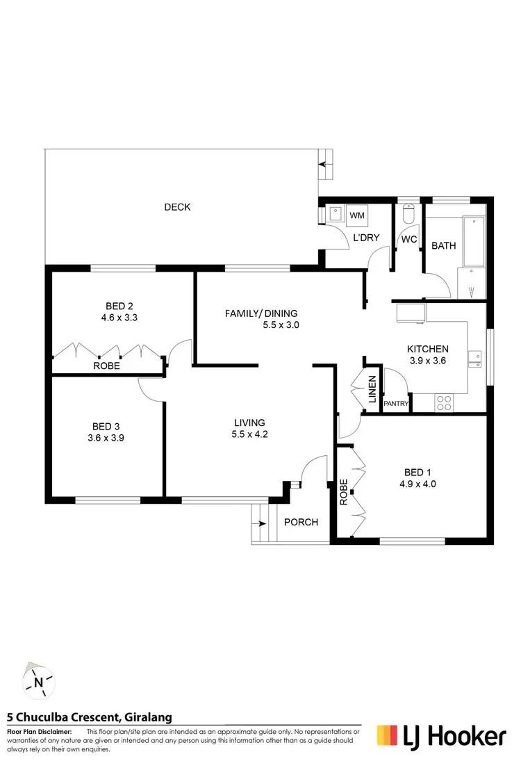 Floorplan of Homely house listing, 5 Chuculba Crescent, Giralang ACT 2617