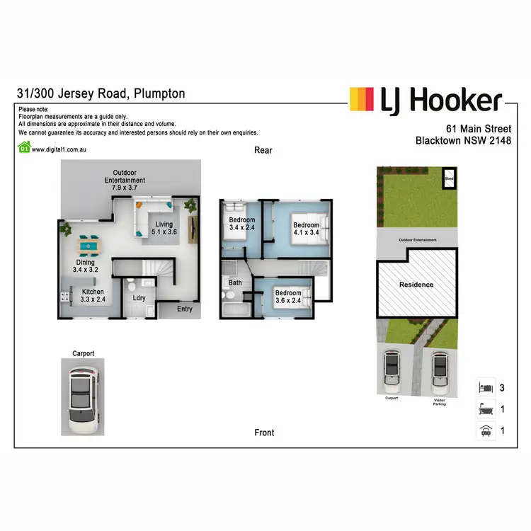 Floorplan of Homely townhouse listing, 31/300 Jersey Road, Plumpton NSW 2761