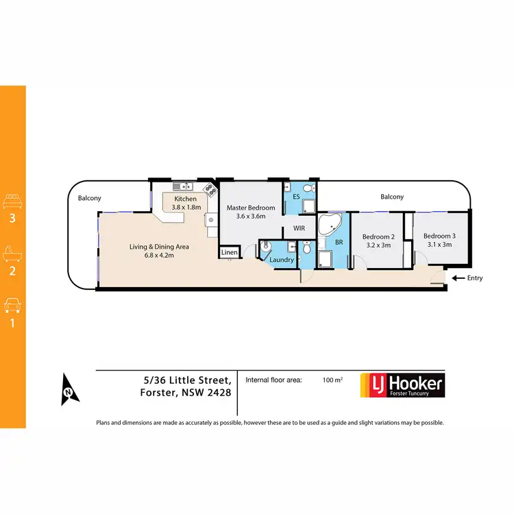 Floorplan of Homely unit listing, 5/36 Little Street 'Haven Waters', Forster NSW 2428
